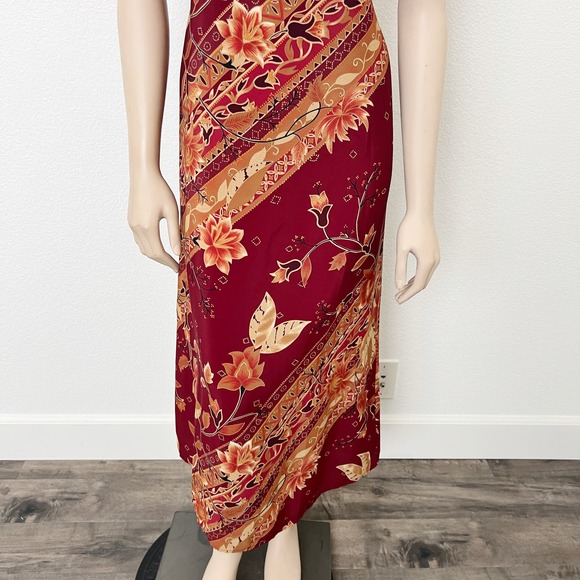 Vintage Red and Orange Maxi Dress - Picture 6 of 10